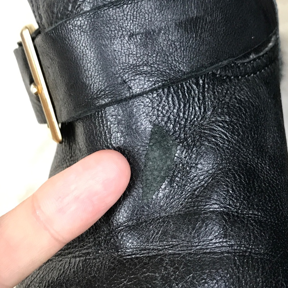 Jimmy Choo Black Rabbit Fur Lined Biker Boots US 6 - Picture 6 of 8